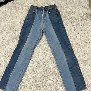 Half and half two toned PacSun jeans